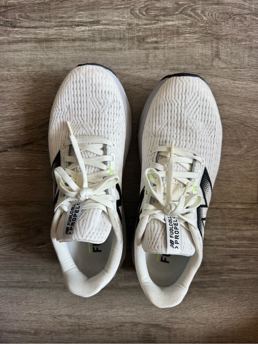 New Balance White Sneakers with Black Accents